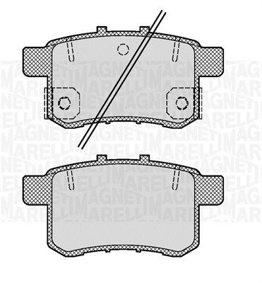 MAGNETI MARELLI Комплект тормозных колодок, дисковый тормоз 363916060704